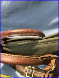 Orvis Battenkill Double Shotgun Rifle Case 54in Canvas Leather Fleece Lined