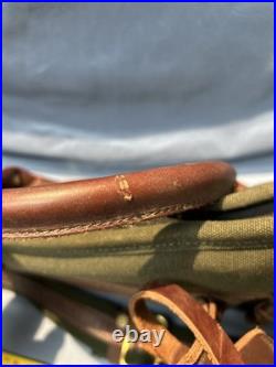 Orvis Battenkill Double Shotgun Rifle Case 54in Canvas Leather Fleece Lined
