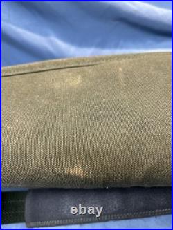 Orvis Battenkill Double Shotgun Rifle Case 54in Canvas Leather Fleece Lined