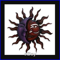 Outdoor Abstract Wall Art Metal Mexican Sun and Moon Home Romantic Hanging Decor