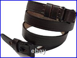 (Pack of 20) WWII German Mauser K98 Leather Rifle Sling M48 Cross Hatch Strap