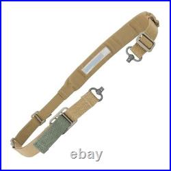 Padded Gun Sling 2 Point Quick Adjuster Push Button QD Swivels Coyote Brown