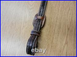 Padded Leather Rifle Sling With Swivels Adjustable Possibly Unused Nice Shape