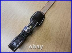 Padded Leather Rifle Sling With Swivels Adjustable Possibly Unused Nice Shape