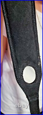 Padded RIFLE Firearm SLING with Authentic ALLIGATOR skin Aqua blue leather strap