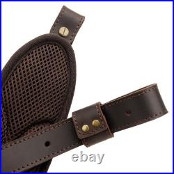 Padded Rifle Shoulder Strap with Thumb Hole Leather Ammo Shell Holder
