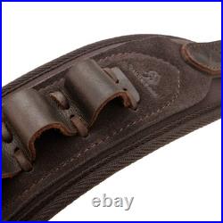 Padded Rifle Shoulder Strap with Thumb Hole Leather Ammo Shell Holder