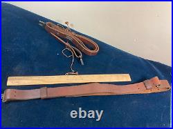 Pair Of Military Rifle Leather Slings Ww2 Era