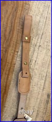 Pathfinder Deer Embossed Padded Leather Rifle Sling Strap Vintage