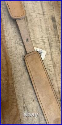 Pathfinder Deer Embossed Padded Leather Rifle Sling Strap Vintage