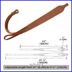 Premium Leather Gun Sling, Canvas Rifle Recoil Pad with Swivels Hunting Set