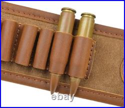Premium Leather Rifle Shoulder Sling with Cartridge Holder Adjustable Comfort