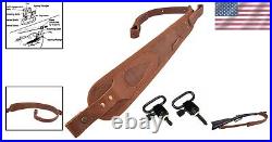 Premium Padded Leather Rifle Sling with Cheek Rest Pad Unmatched Comfort