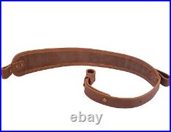 Premium Padded Leather Rifle Sling with Cheek Rest Pad Unmatched Comfort