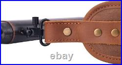 Premium Padded Leather Rifle Sling with Cheek Rest Pad Unmatched Comfort