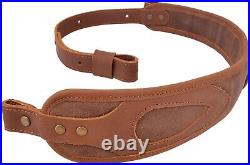 Premium Padded Leather Rifle Sling with Cheek Rest Pad Unmatched Comfort