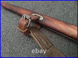 RARE Pebbled Leather WWII Mosin Nagant Russian 91/30 Rifle Sling & Sniper Stock