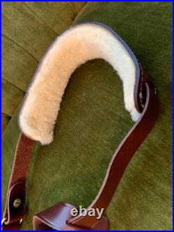 RARE Vintage 80s ORVIS Shotgun Carry Sling Brown Leather NIB