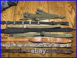 RIFLE SLING Straps LOT SLINGS LEATHER Torel NYLON With Swivels