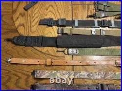 RIFLE SLING Straps LOT SLINGS LEATHER Torel NYLON With Swivels