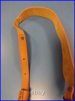 Rare Deluxe Premium Leather Western / Safari Hunting Rifle Sling Steel Swivel