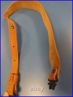 Rare Deluxe Premium Leather Western / Safari Hunting Rifle Sling Steel Swivel
