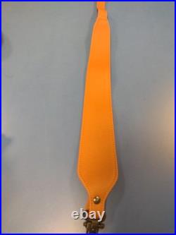 Rare Deluxe Premium Leather Western / Safari Hunting Rifle Sling Steel Swivel