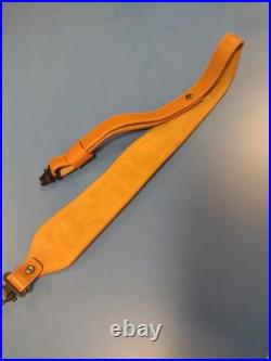 Rare Deluxe Premium Leather Western / Safari Hunting Rifle Sling Steel Swivel