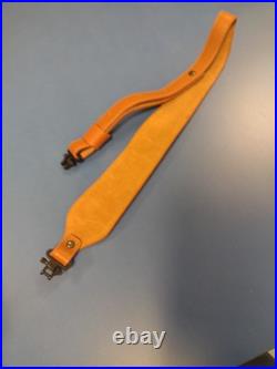 Rare Deluxe Premium Leather Western / Safari Hunting Rifle Sling Steel Swivel