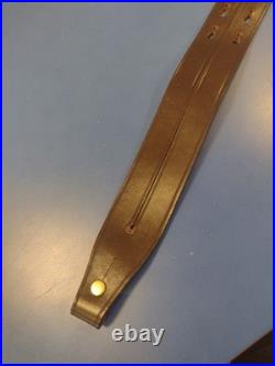 Rare New Galco Safari Ching Sling Dark Havana Leather Premium Rifle Gun Strap