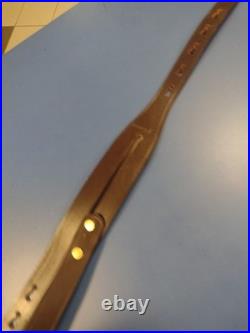 Rare New Galco Safari Ching Sling Dark Havana Leather Premium Rifle Gun Strap