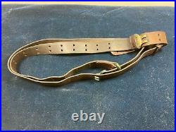 Rare Vintage 33 Inch Leather R. I. A. 1917 Rifle Sling / Belt