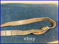 Rare Vintage 33 Inch Leather R. I. A. 1917 Rifle Sling / Belt