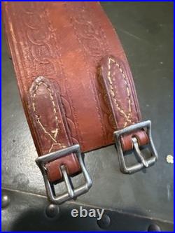 Rare Vintage George Lawrence Leather Target Rifle Shooting Sling. Size Large