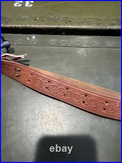 Rare Vintage George Lawrence Leather Target Rifle Shooting Sling. Size Large