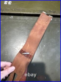 Rare Vintage George Lawrence Leather Target Rifle Shooting Sling. Size Large