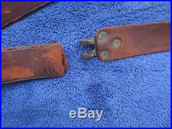 Rare Ww1 Original Us Military Springfield Rifle Leather Sling Made Ria In 1904