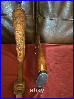 Remington 760 7600 rifle stock Left Handed Repaired With Leather Sling