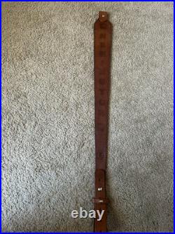 Remington Custom Leather Rifle Sling Hand Tooled And Made in the USA