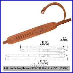 Retro Leather Rifle Sling, Gun Cheek Rest, No-drill Sling Loop for. 308.22MAG. 357