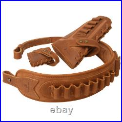Retro Leather Rifle Sling, Gun Cheek Rest, No-drill Sling Loop for. 308.22MAG. 357