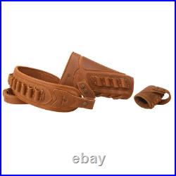Retro Leather Rifle Sling, Gun Cheek Rest, No-drill Sling Loop for. 308.22MAG. 357
