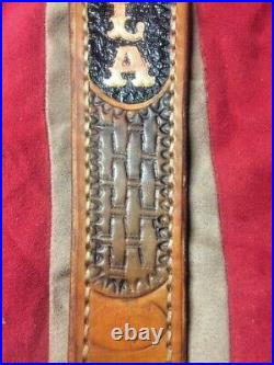 Rifle Adjustable Sling Plain or Hand Tooled or Leather LACED Padded