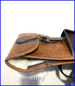 Rifle Bag Hunting Leather Cowhide Shoulder Shotgun Sling Strap Case Storage 50