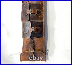 Rifle Bag Hunting Leather Cowhide Shoulder Shotgun Sling Strap Case Storage 50