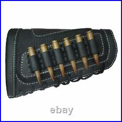 Rifle Leather Buttstock With Matched Gun Sling Strap Fit. 30-30.308 Holder Set