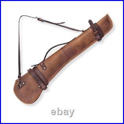 Rifle Scabbard Leather Gun Slip Case with Shoulder Strap for Lever-Action Guns