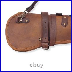 Rifle Scabbard Leather Gun Slip Case with Shoulder Strap for Lever-Action Guns
