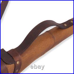 Rifle Scabbard Leather Gun Slip Case with Shoulder Strap for Lever-Action Guns