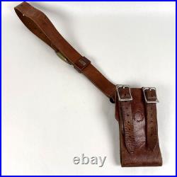 Rifle Shooting Leather Cuff and Sling by Al Freeland Rock Island IL 1940's VTG